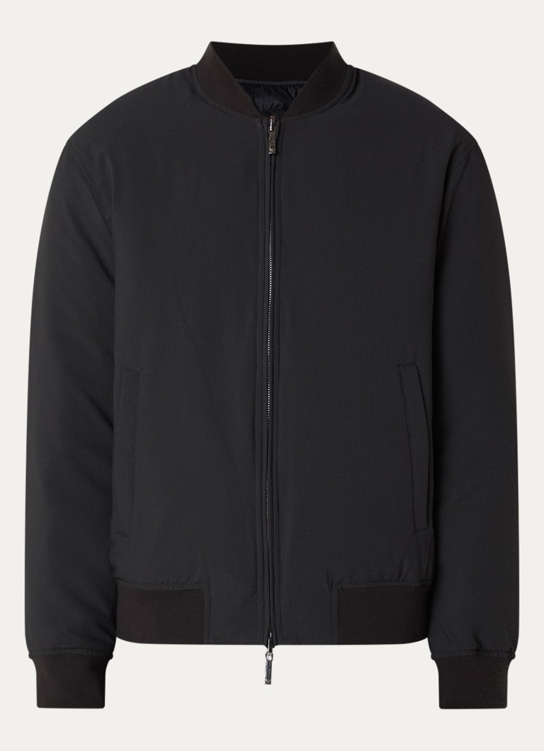 Armani Heren Reversible bomberjack met donsvulling in de kleur Donkerblauw