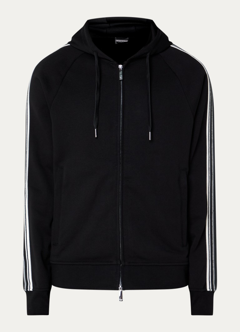 Armani Heren Sweatvest met capuchon in de kleur Zwart