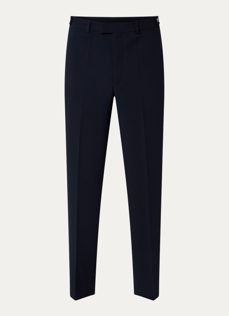 Armani Heren Straight fit pantalon met structuur in de kleur Antraciet