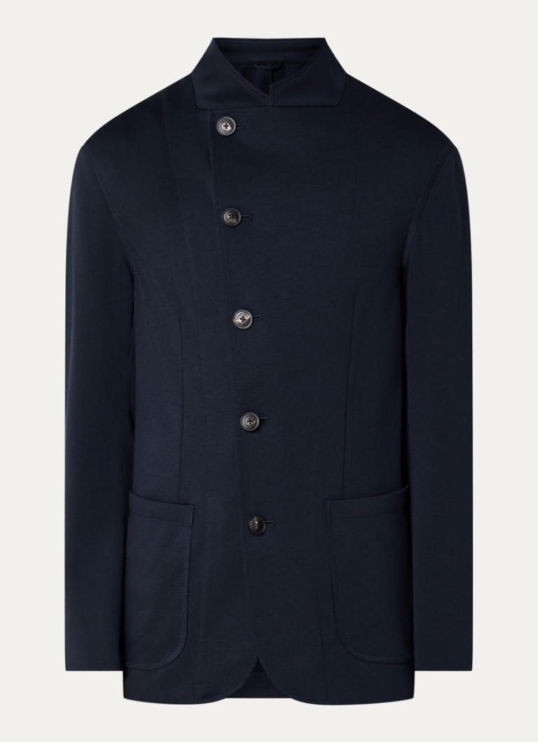 Armani Heren Regular fit colbert met steekzakken in de kleur Donkerblauw