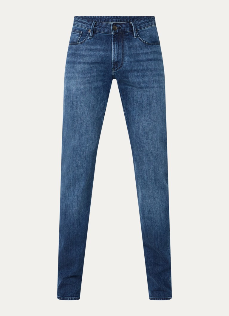 Armani Heren Slim fit jeans met steekzakken in de kleur Indigo