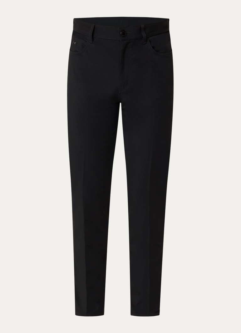 Armani Heren Straight fit chino met steekzakken in de kleur Zwart