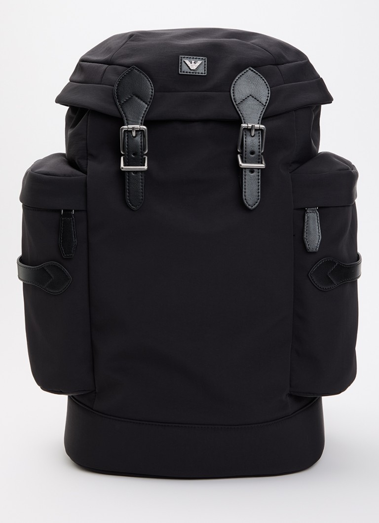 Armani Heren Rugzak met logo in de kleur Zwart