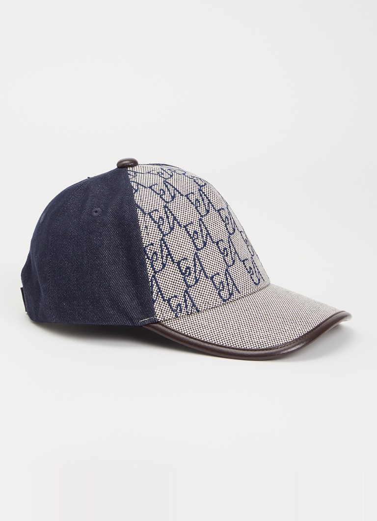 Armani Heren Pet van denim met logoprint in de kleur Indigo