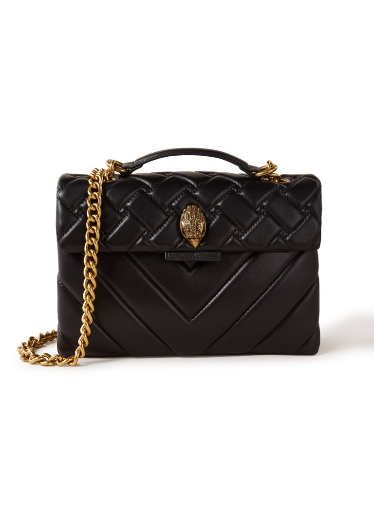 Kurt Geiger Dames Kensington schoudertas van leer in de kleur Zwart, maat: OS