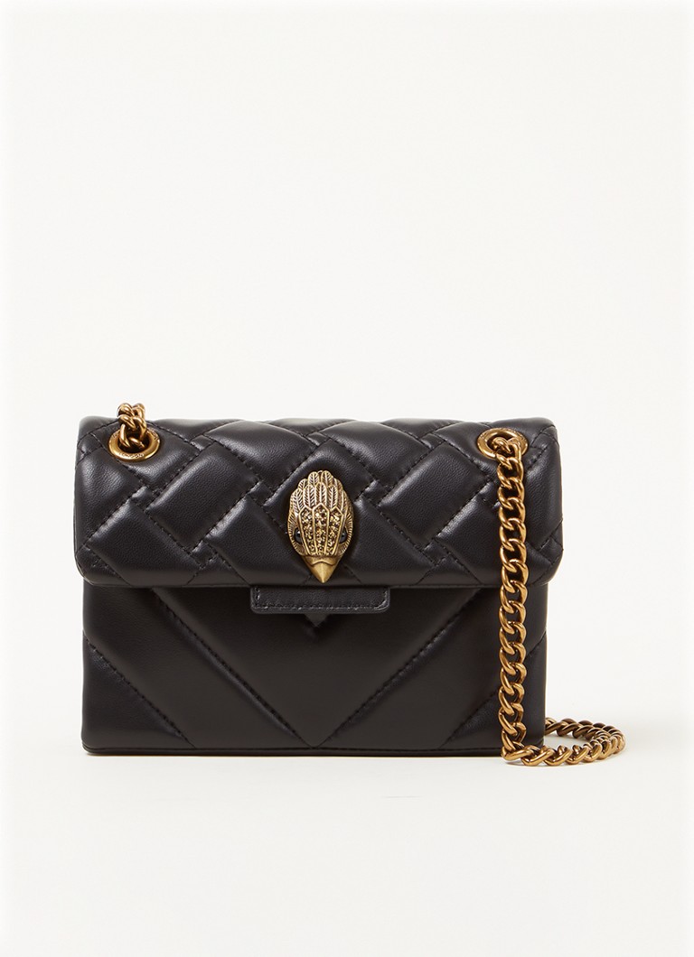 Kurt Geiger Dames Kensington Mini schoudertas van leer in de kleur Zwart, maat: 1 SIZE