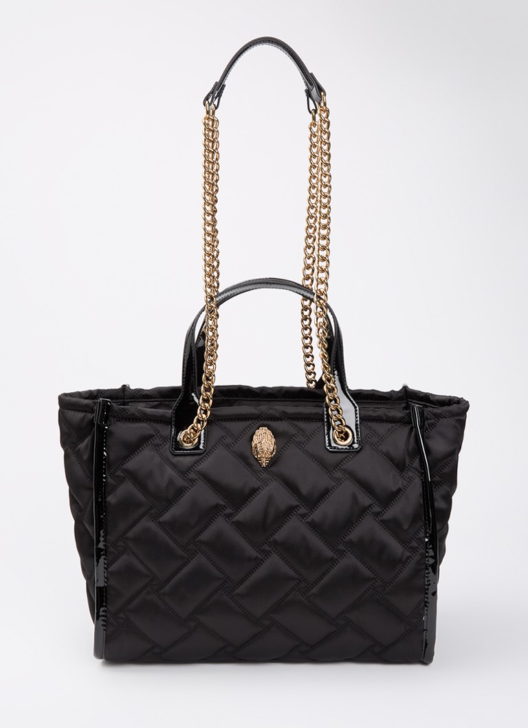 Kurt Geiger Dames Hoxton shopper met quilt patroon en logo in de kleur Zwart, maat: 1SZ