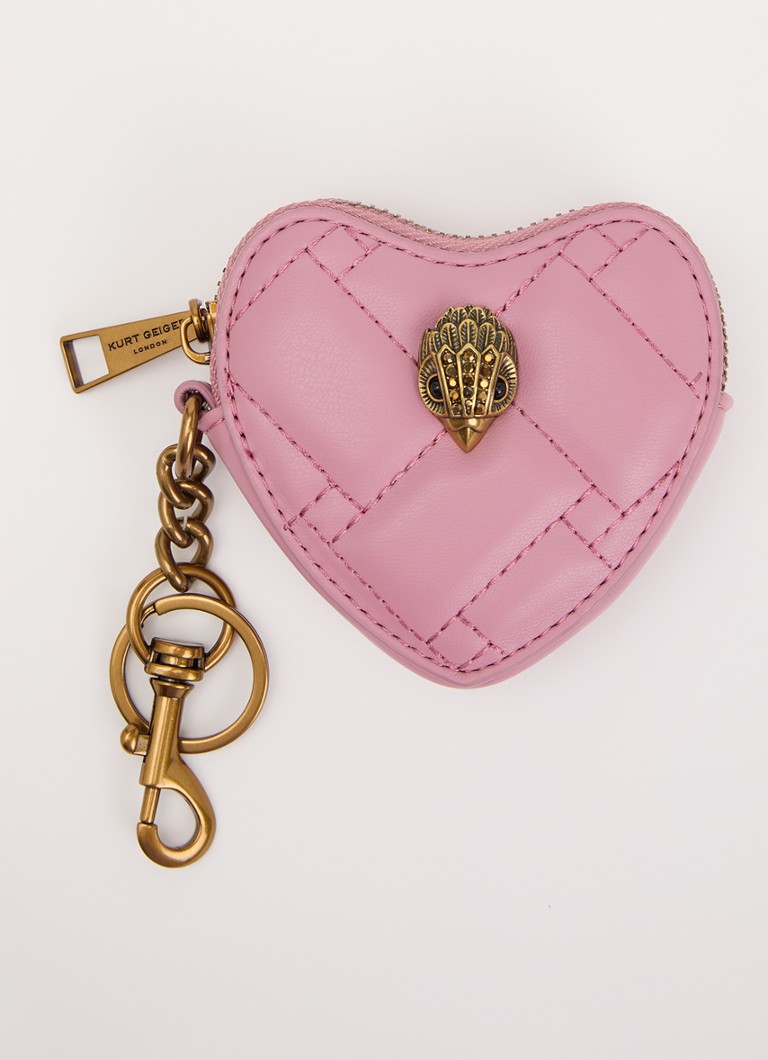 Kurt Geiger Dames Kensington Heart tasbedel met quilt patroon in de kleur Roze, maat: 1SZ