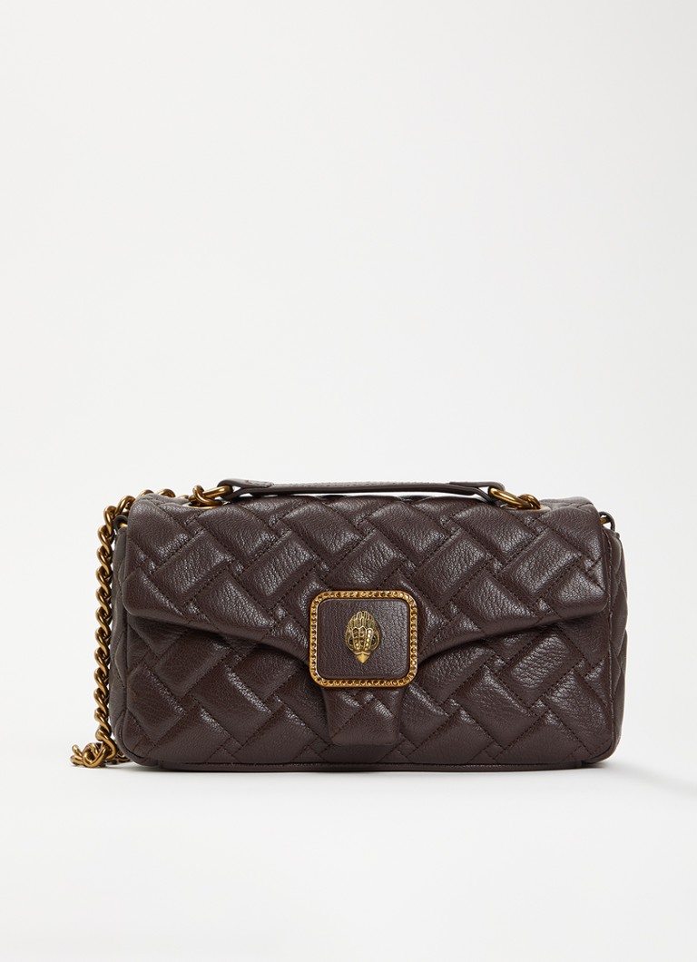 Kurt Geiger Dames Pimlico schoudertas van leer in de kleur Donkerbruin, maat: 1SZ