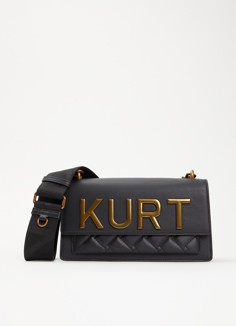 Kurt Geiger Dames Shoreditch East West schoudertas van leer met afneembare schouderriem in de kleur Zwart, maat: 1SZ