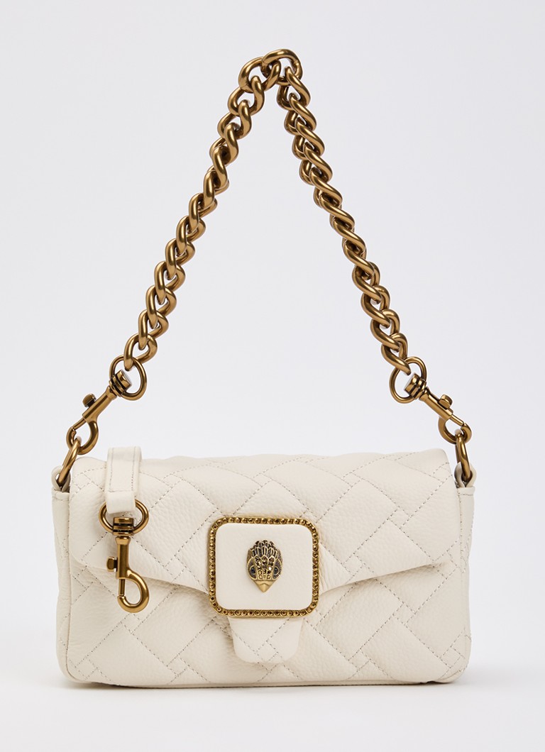 Kurt Geiger Dames Mini Pimlico schoudertas van leer met afneembare schouderriem in de kleur Ivoor, maat: one size