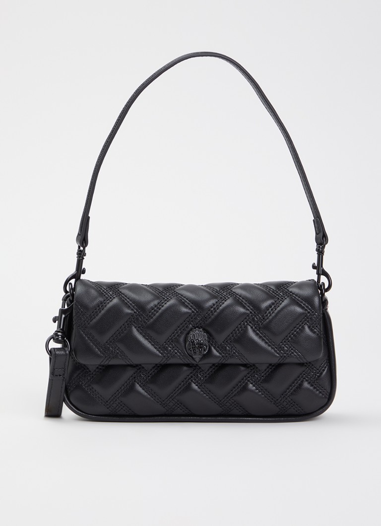 Kurt Geiger Dames Pickle Drench schoudertas van quilted lamsleer in de kleur Zwart, maat: one size