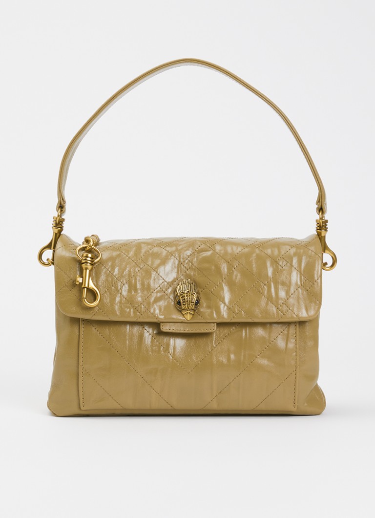 Kurt Geiger Dames Kensington schoudertas van leer in de kleur Mosgroen, maat: 1SZ