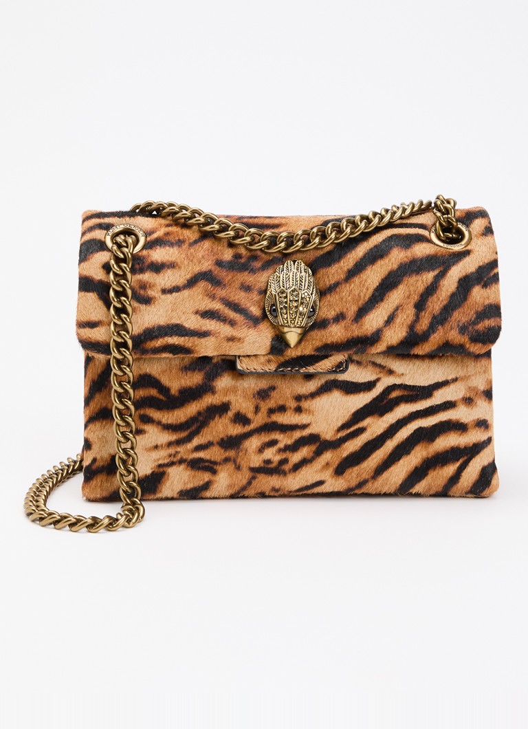 Kurt Geiger Dames Mini Kensington met panterprint en afneembare schouderriem in de kleur Camel, maat: 1SZ