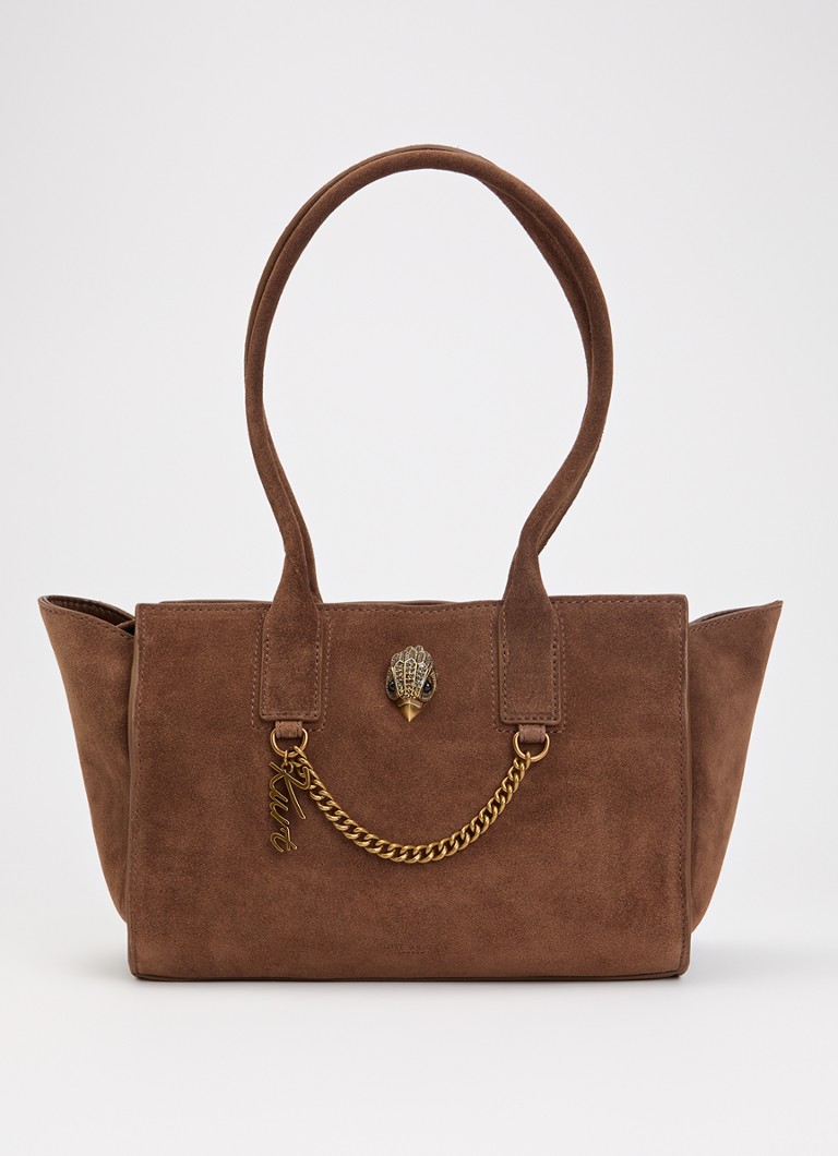 Kurt Geiger Dames Sloane Small shopper van suède in de kleur Lichtbruin, maat: 1SZ