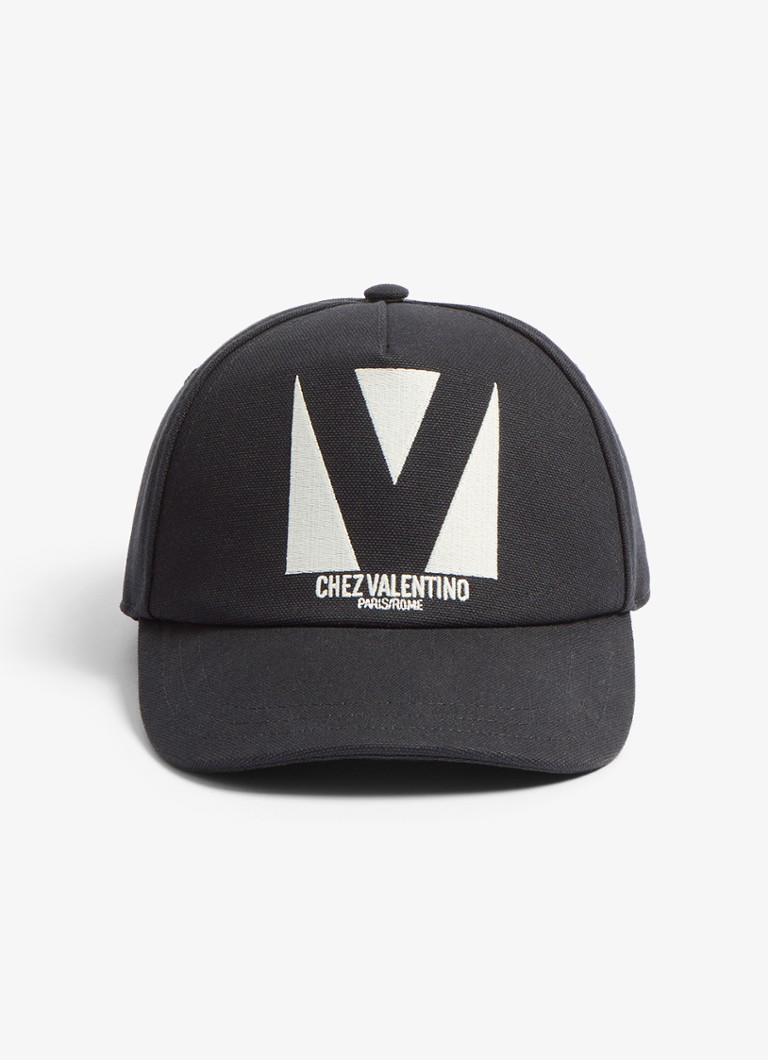 Valentino Garavani Heren Pet met logoborduring in de kleur Zwart