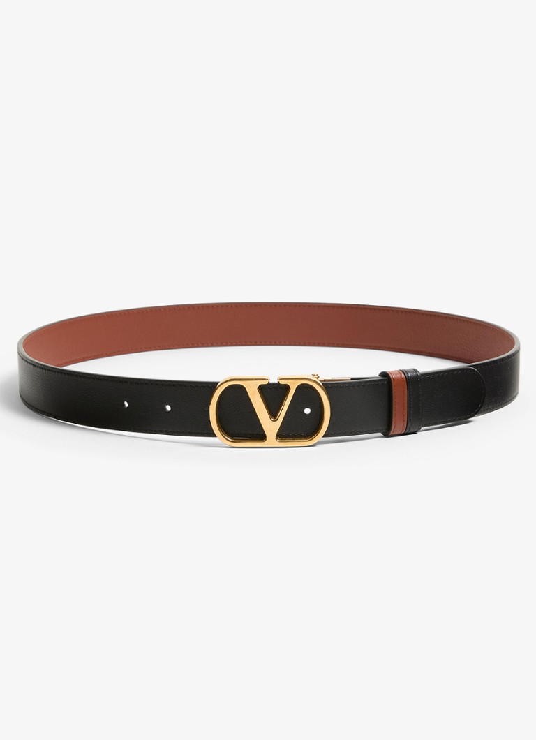 Valentino Garavani Heren Reversible riem van kalfsleer in de kleur Bruin