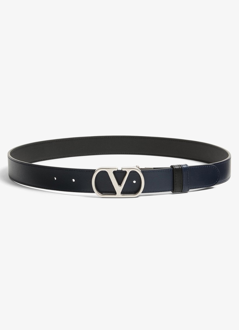 Valentino Garavani Heren Reversible riem van kalfsleer in de kleur Zwart