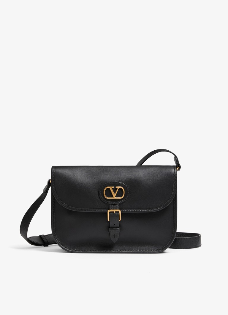 Valentino Garavani Heren Crossbodytas van kalfsleer in de kleur Zwart
