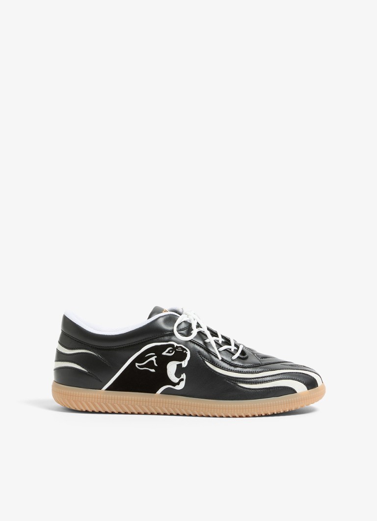 Valentino Garavani Heren Kicky sneaker van geitenleer in de kleur Zwart