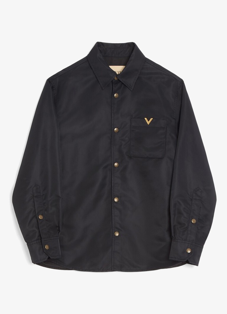 Valentino Garavani Heren Oversized fit overshirt met borstzak in de kleur Zwart