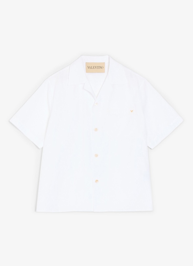 Valentino Garavani Heren Oversized fit overhemd met borstzak in de kleur Wit