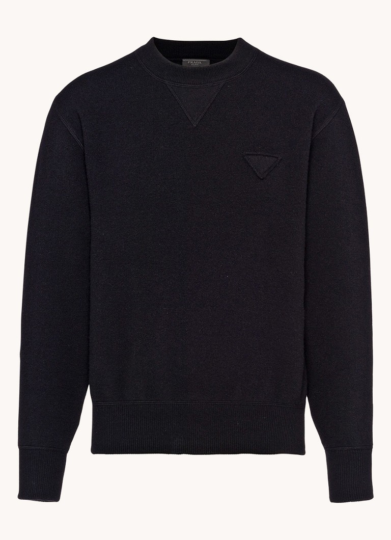 Prada Heren Sweater van kasjmier in de kleur Zwart