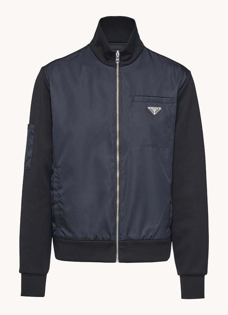 Prada Heren Sweatvest met logo in de kleur Zwart