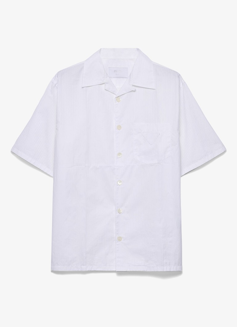 Prada Heren Oversized fit overhemd met borstzak in de kleur Wit