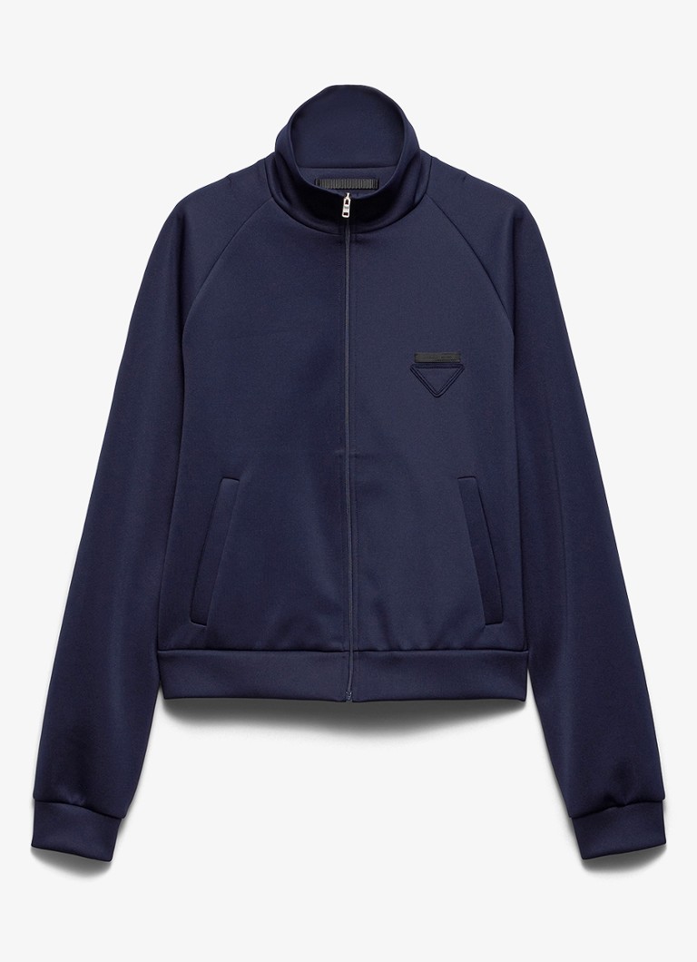 Prada Heren Sweatvest met steekzakken in de kleur Donkerblauw
