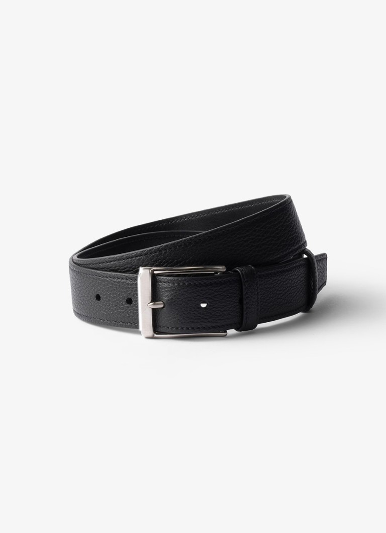 Prada Heren Riem van kalfsleer in de kleur Zwart