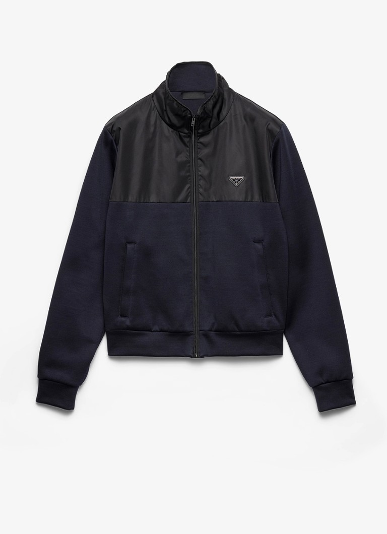 Prada Heren Re-Nylon trackvest met ritszakken in de kleur Donkerblauw