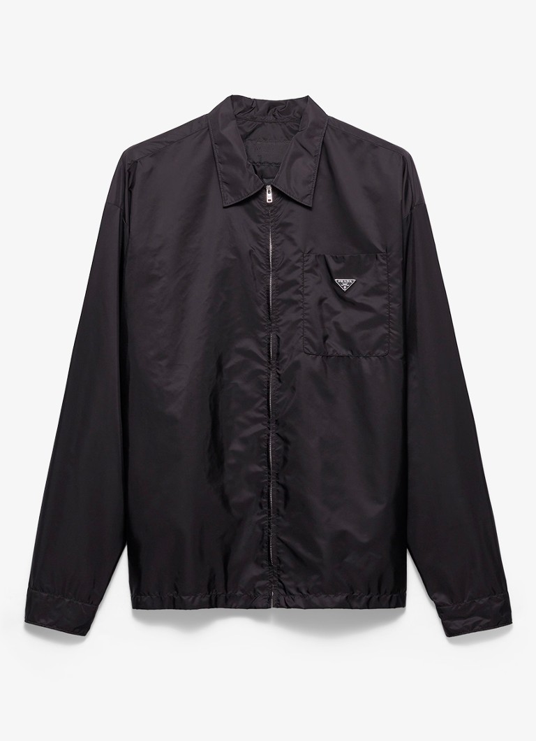 Prada Heren Re-Nylon jack met borstzak in de kleur Zwart