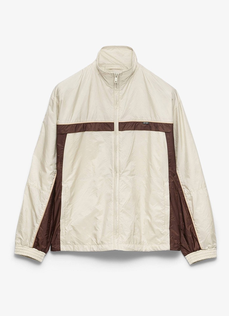 Prada Heren Re-Nylon jack met steekzakken in de kleur Gebroken wit