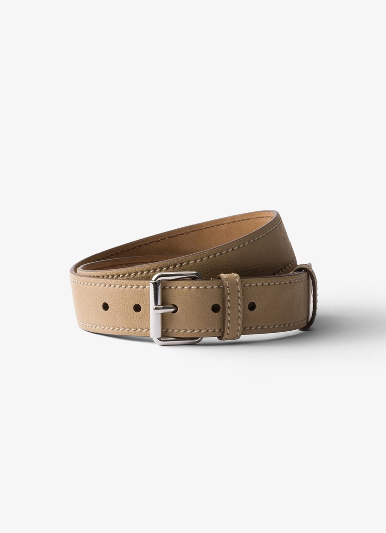 Prada Heren Riem van nubuck in de kleur Beige
