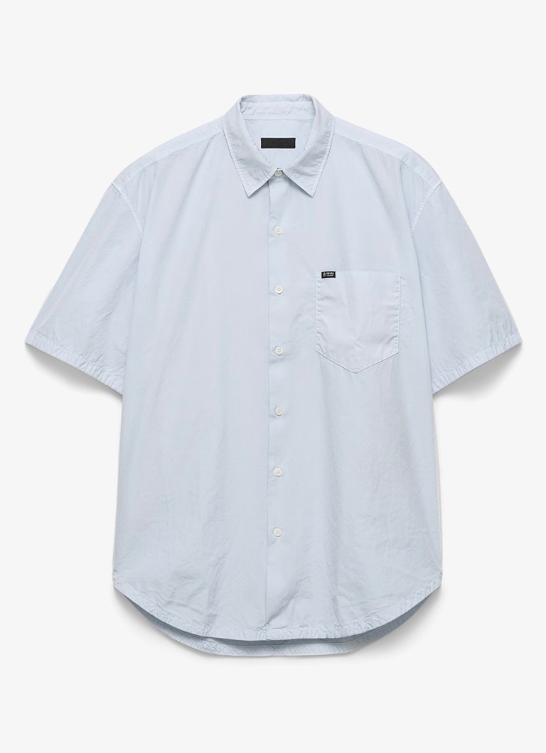 Prada Heren Loose fit overhemd met borstzak in de kleur Lichtblauw