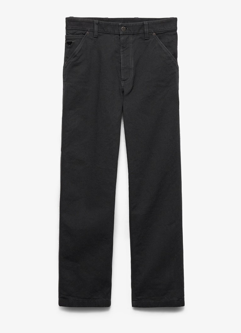 Prada Heren Loose fit jeans met gekleurde wassing in de kleur Donkergroen