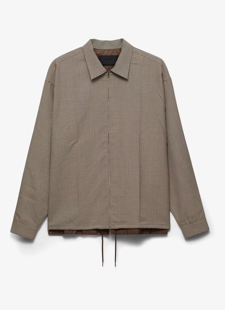 Prada Heren Overshirt van scheerwol in de kleur Beige