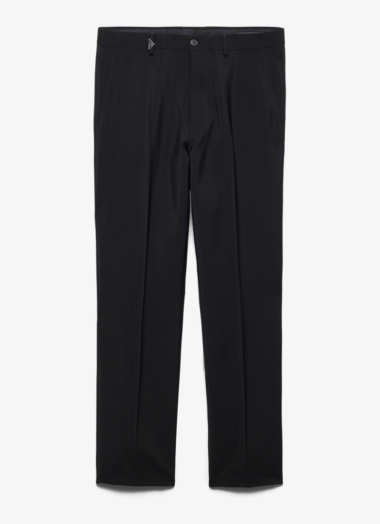 Prada Heren Loose fit pantalon van scheerwol in de kleur Zwart