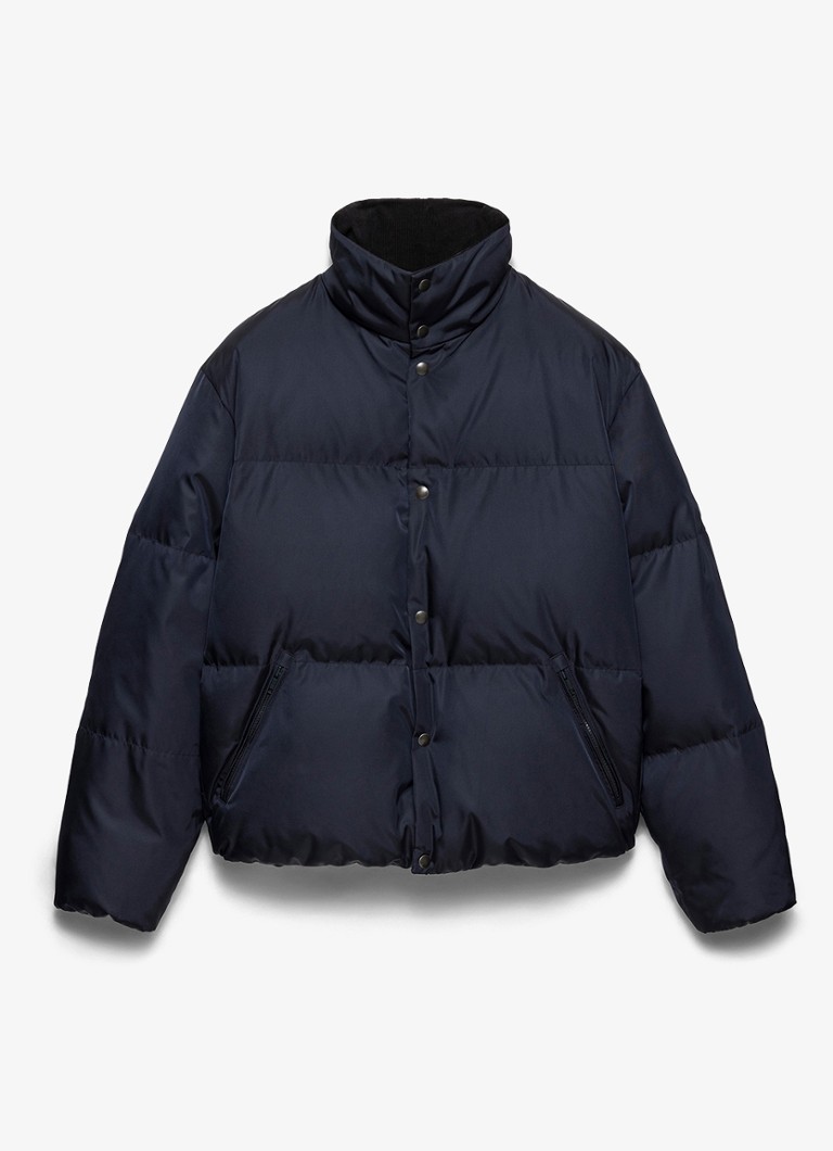 Prada Heren Re-Nylon puffer jack met donsvulling in de kleur Blauw