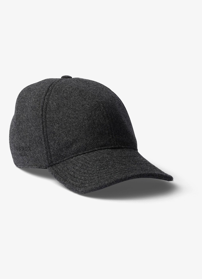 Prada Heren Baseball pet van kasjmier in de kleur Donkergrijs