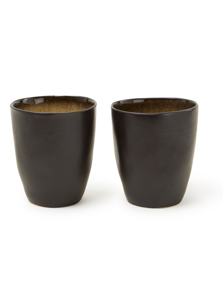 Serax Pure kopje 7,5 cm set van 2 Zwart - Deal