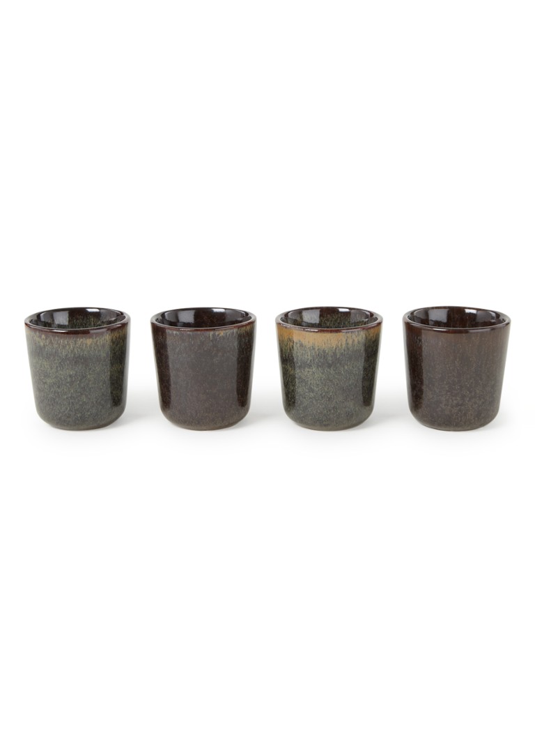 Serax Surface espressokopje 8 cl set van 4 Donkerbruin - Deal