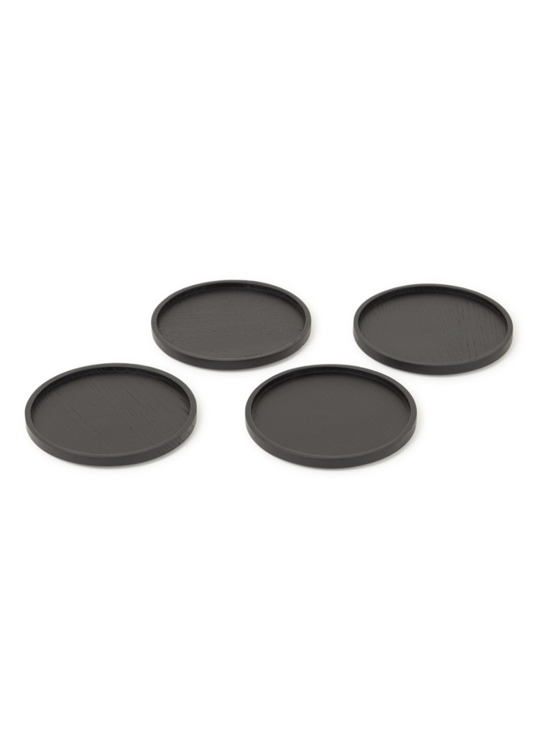 Serax Passe-Partout onderzetter van essenhout set van 4 Zwart - Deal