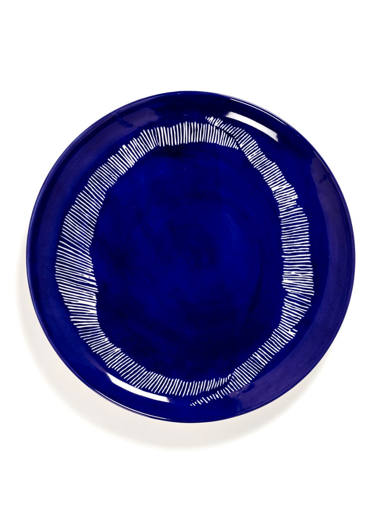 Serax FEAST Lapis Lazuli Swirl-Stripes L dinerbord 26,5 cm Donkerblauw - Deal