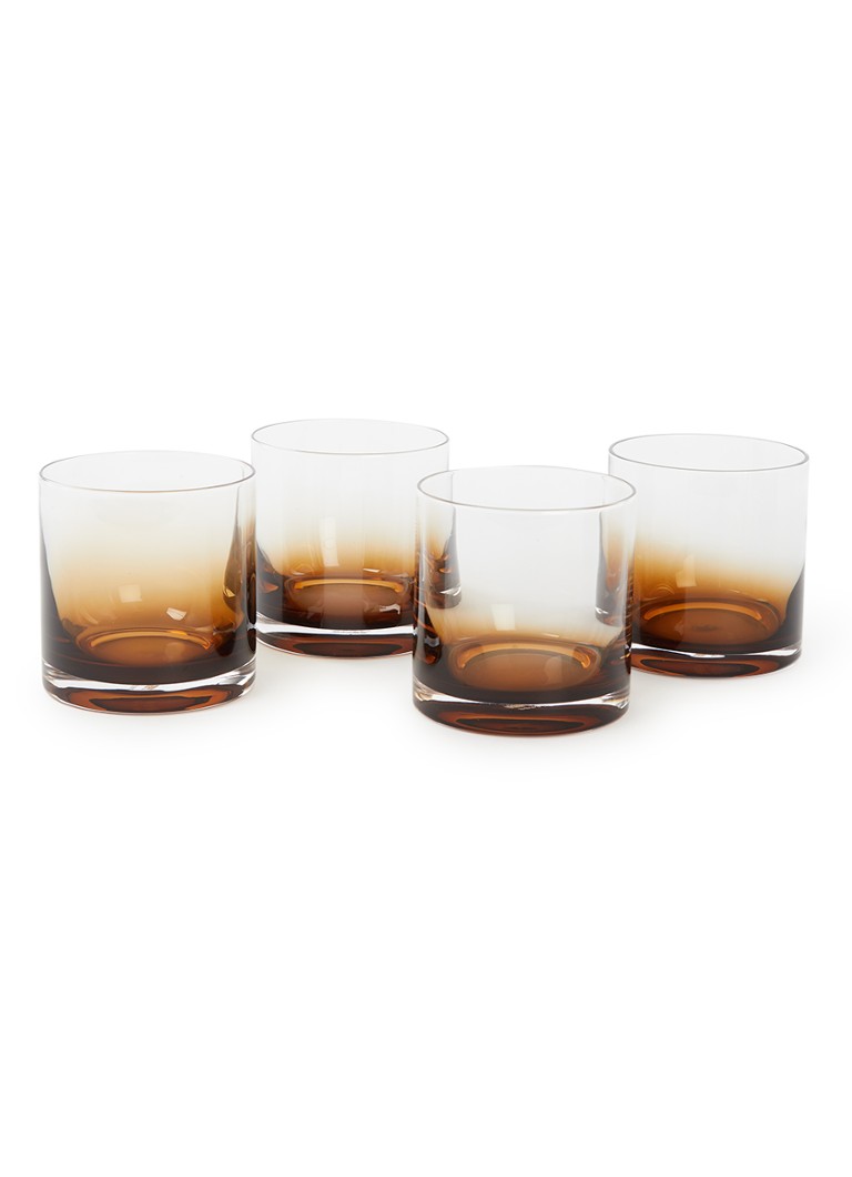 Serax Zuma whiskyglas 30 cl set van 4 Bruin - Deal