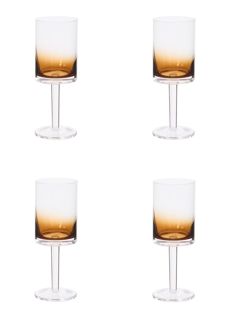 Serax Zuma witte wijnglas 26 cl set van 4 Bruin - Deal