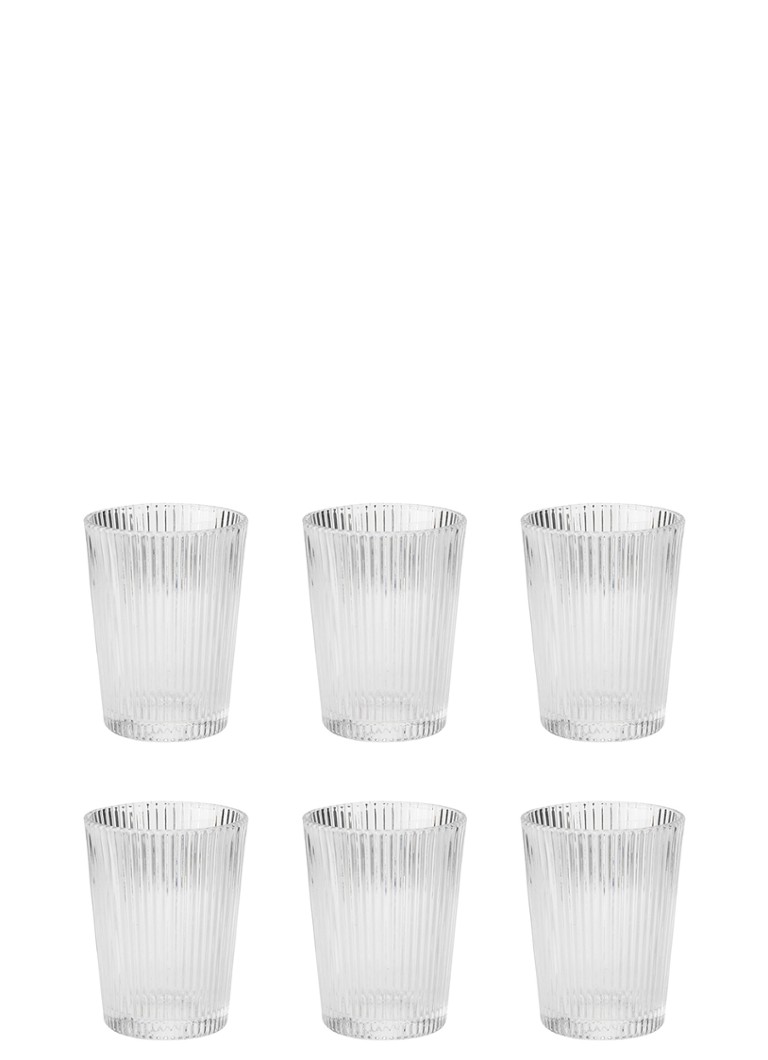 Stelton Pilastro drinkglas 15 cl set van 6 Transparant - Deal