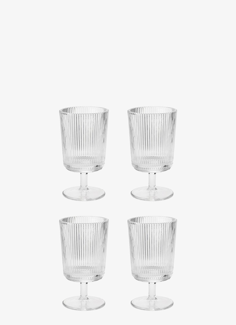 Stelton Pilastro witte wijnglas 18 cl set van 4 Transparant - Deal