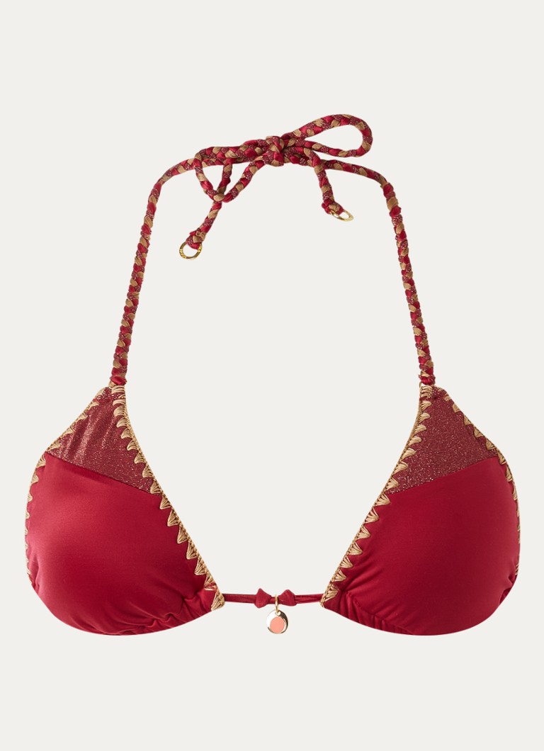Banana Moon Dames Bosco Nazca triangel bikinitop met uitneembare vulling in de kleur Rood, maat: M
